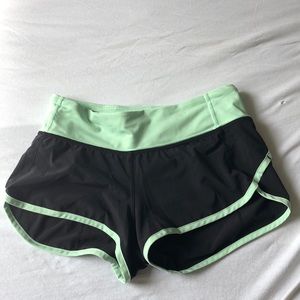 Lululemon black and mint green shorts size 2